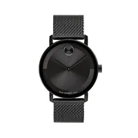 Bold Evolution 2.0 Black Ionic-Plated Stainless Steel Mesh Strap Watch 3601072