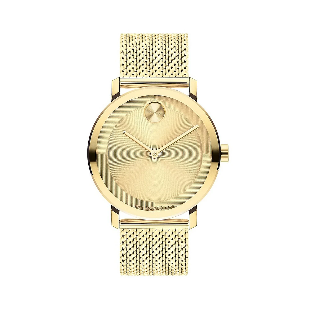 Bold Evolution 2.0 Goldtone Ion-Plated Stainless Steel Mesh Strap Watch 3601073