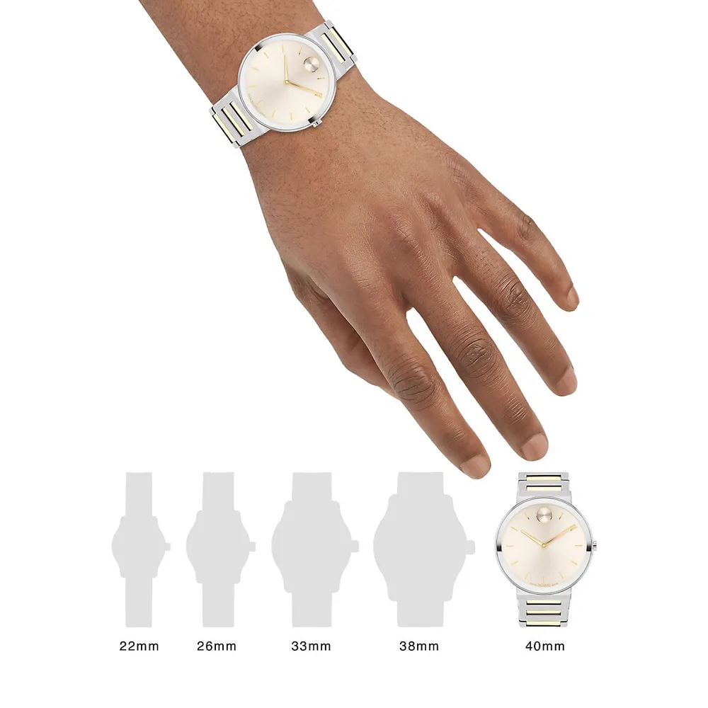 Bold Horizon Two-Tone Stainless Steel Bracelet Watch 3601075
