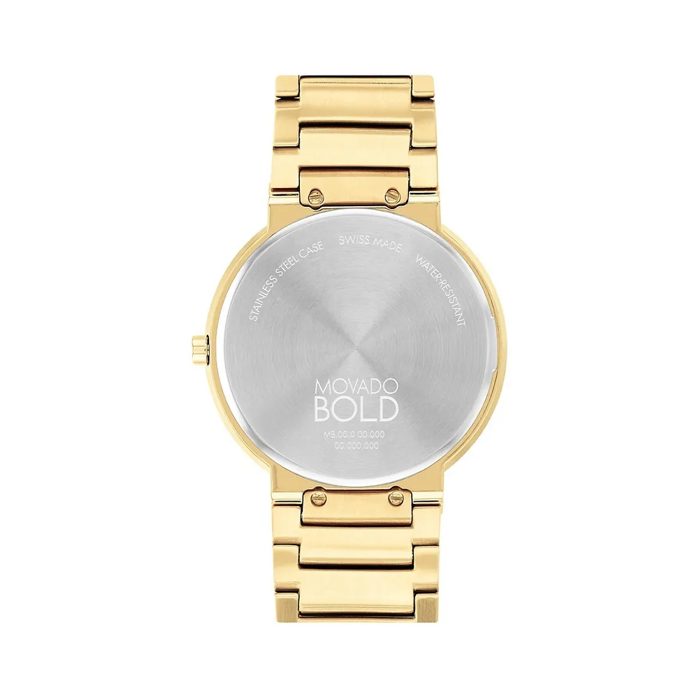 Bold Horizon Light Gold Ion-Plated Stainless Steel Bracelet Watch 3601081