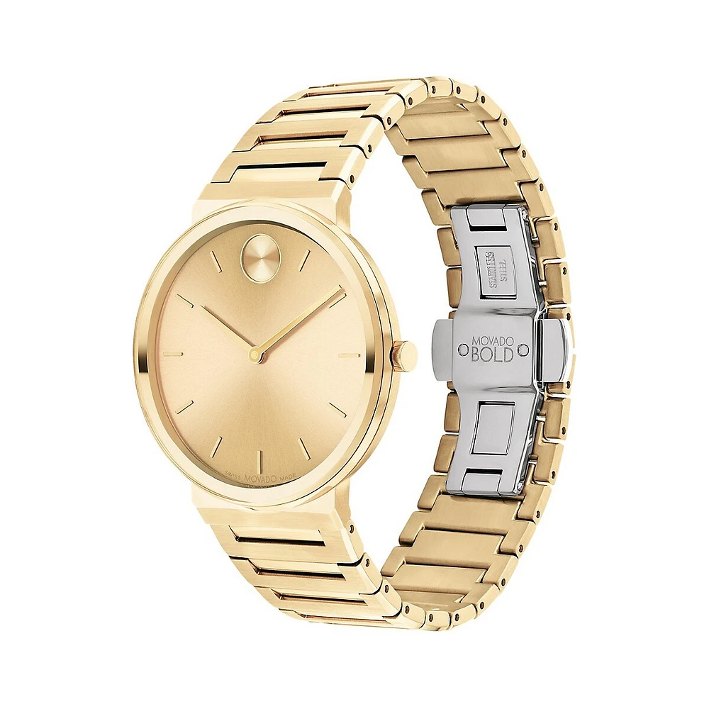 Bold Horizon Light Gold Ion-Plated Stainless Steel Bracelet Watch 3601081