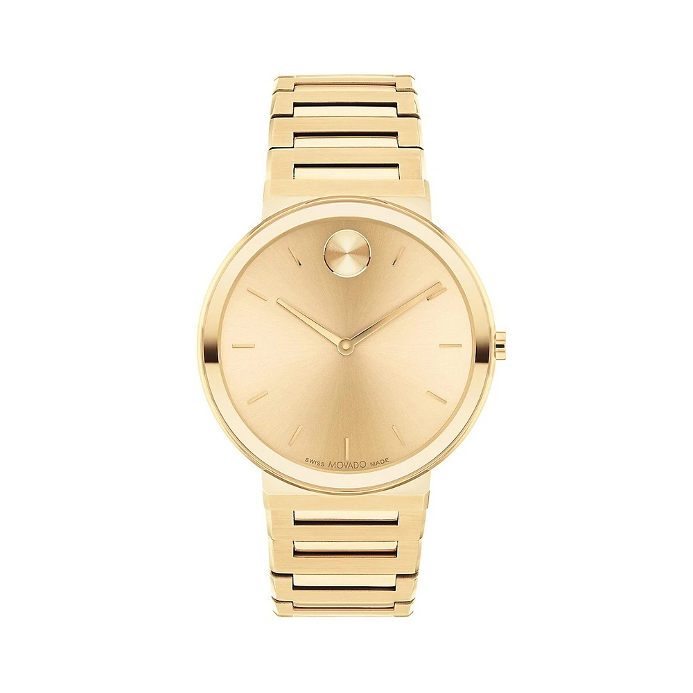 Bold Horizon Light Gold Ion-Plated Stainless Steel Bracelet Watch 3601081