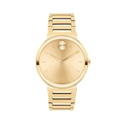 Bold Horizon Light Gold Ion-Plated Stainless Steel Bracelet Watch 3601081