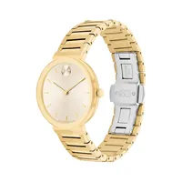 Bold Horizon Light Gold Ion-Plated Stainless Steel Bracelet Watch