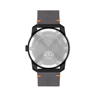 Bold TR90 & Leather Strap Watch