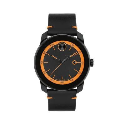 Bold TR90 & Leather Strap Watch