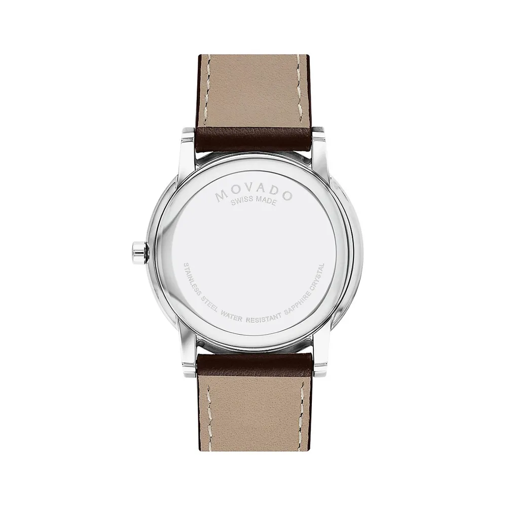 Museum Classic Two-Tone Stainless Steel & Leather Strap Watch 0607800