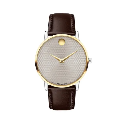 Museum Classic Two-Tone Stainless Steel & Leather Strap Watch 0607800