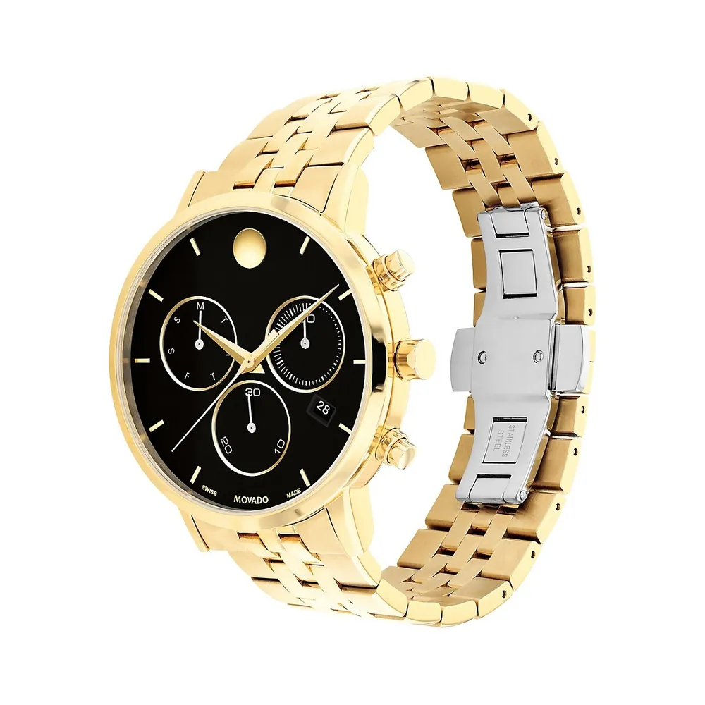 Museum Classic Chrono Goldtone PVD Stainless Steel Bracelet Watch 0607810