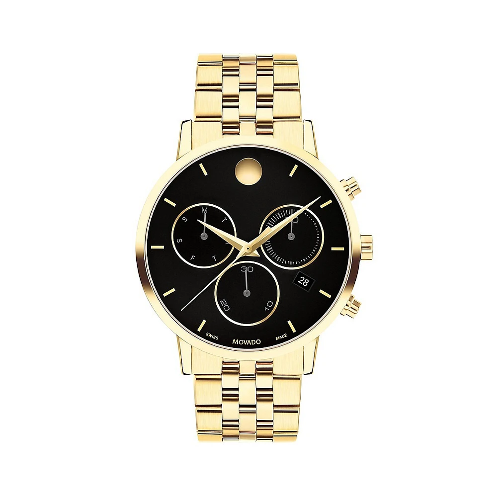 Museum Classic Chrono Goldtone PVD Stainless Steel Bracelet Watch 0607810