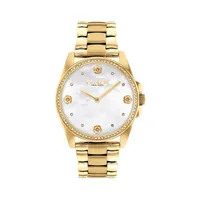 Greyson Goldtone Mother of Pearl Bracelet Watch 14504109