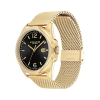 Greyson Goldtone Stainless Steel Mesh Bracelet Watch 14602618