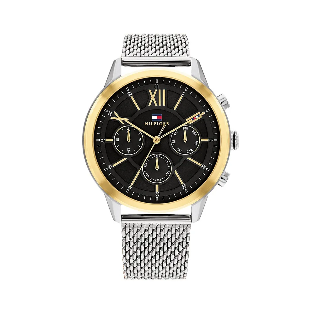 Montre-bracelet chronographe en acier inoxydable deux tons 1710528
