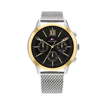 Montre-bracelet chronographe en acier inoxydable deux tons 1710528