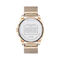 Greyson CG Crystal Sunray Carnation Goldtone Bracelet Watch 14504143