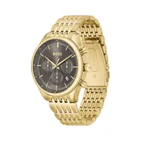 Gregor IP Gold Stainless Steel Bracelet Chronograph Watch 1514051