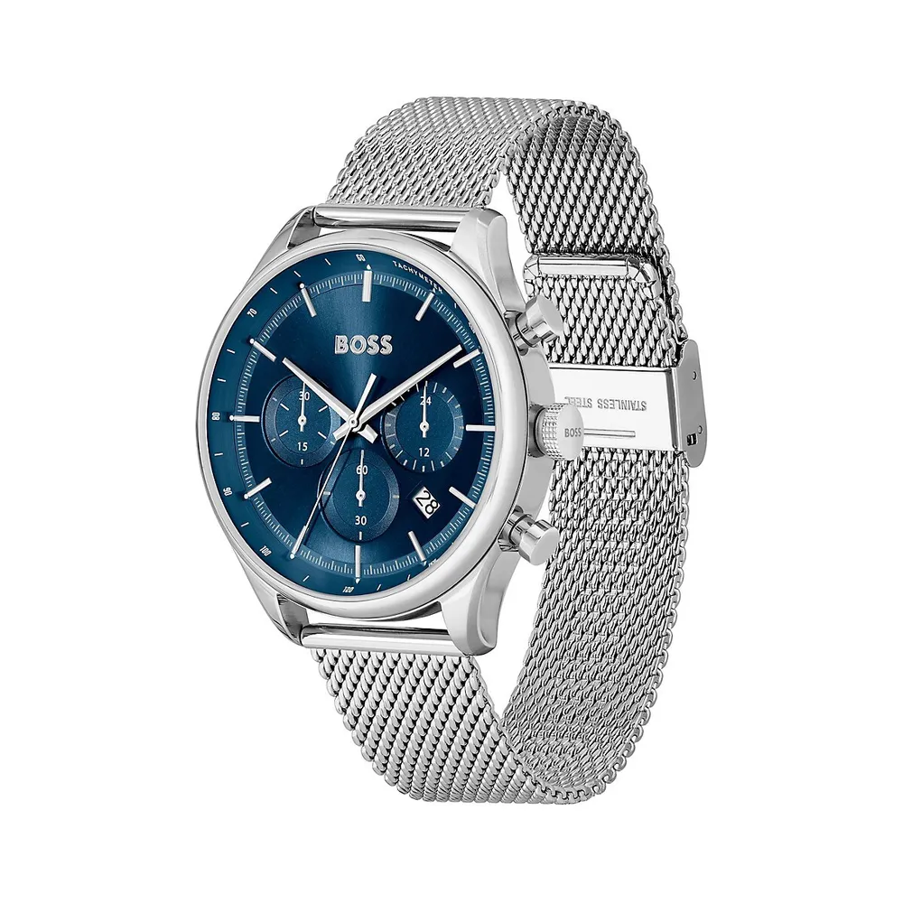 Gregor Stainless Steel Mesh Bracelet Chronograph Watch 1514052