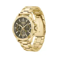 Troper Goldtone Ionic-Plated Steel Chronograph Bracelet Watch 1514059