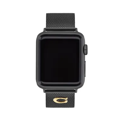 Black Mesh Signature "C" Charm Apple Watch Strap 38, 40, 41MM 14700207
