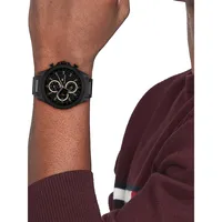 Clark Black Ionic Plated Steel Bracelet Mulitfunction Watch 1792081