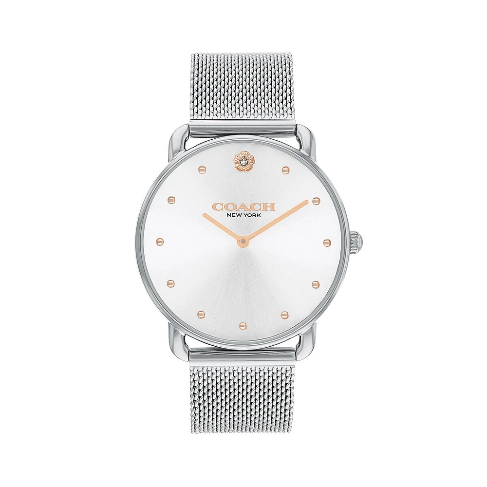 Elliot Stainless Steel Mesh Bracelet Watch 14504207