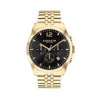 Greyson Ion-Plated Goldtone Stainless Steel Chronograph Bracelet Watch 14602657