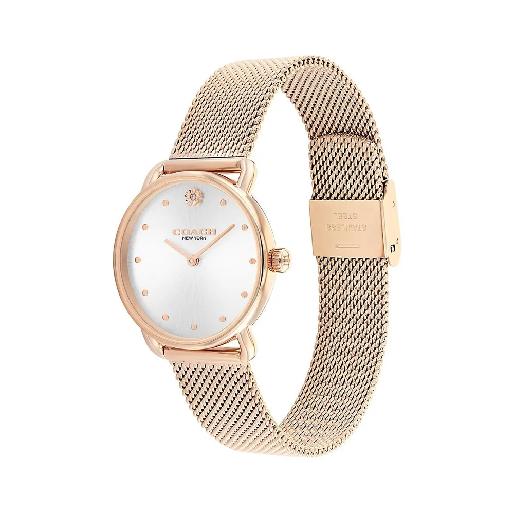 Elliot Rose-Goldtone Stainless Steel Mesh Bracelet Watch 14504222