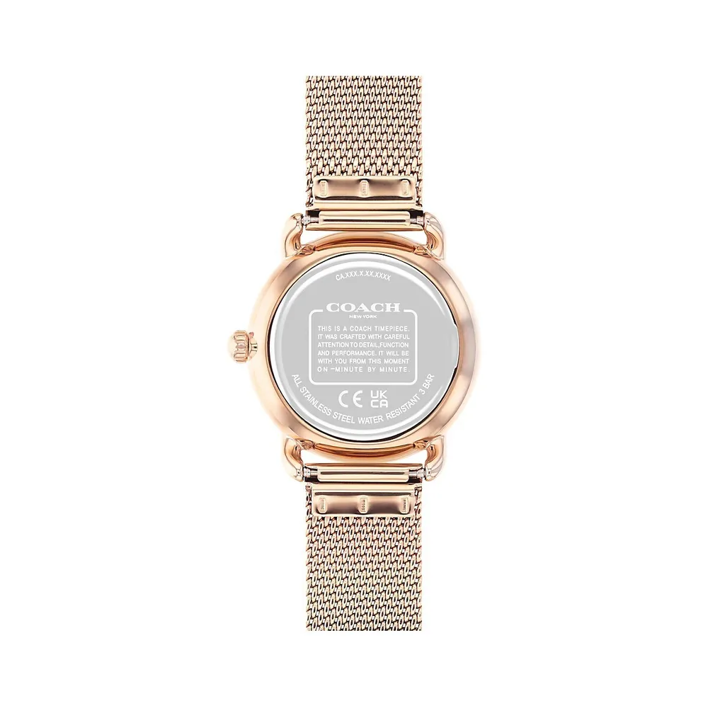 Elliot Rose-Goldtone Stainless Steel Mesh Bracelet Watch 14504222