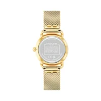 Elliot Goldtone Stainless Steel Mesh Bracelet Watch 14504223