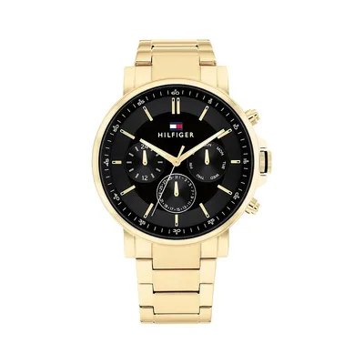 Goldplated Steel Bracelet Chronograph Watch 1710589