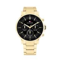 Goldplated Steel Bracelet Chronograph Watch