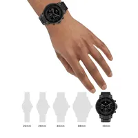 Black Ionic-Plated Steel Bracelet Chronograph Watch 1710590