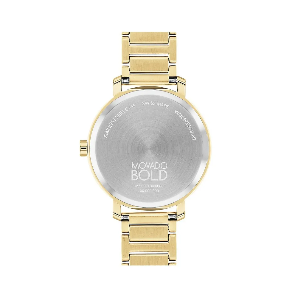 Evolution 2.0 Crystal & Goldtone Ionic-Plated Stainless Steel Bracelet Watch 3601152