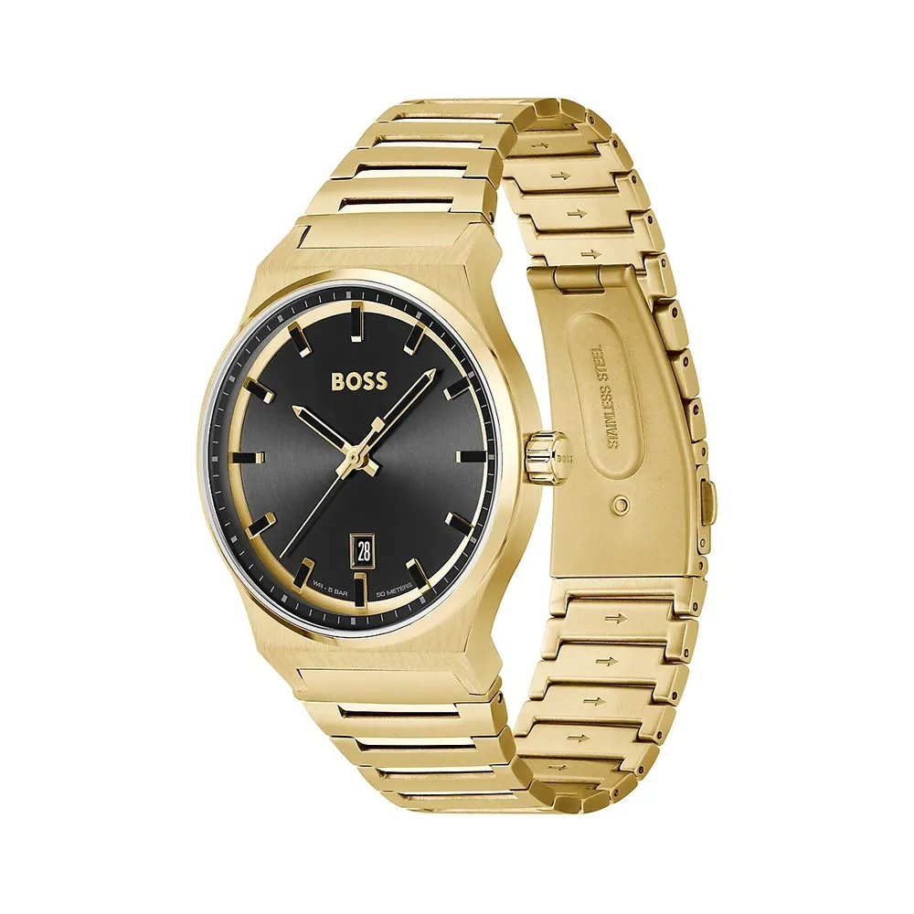 Candor Ion-Plated Goldtone Stainless Steel Bracelet Watch 1514077