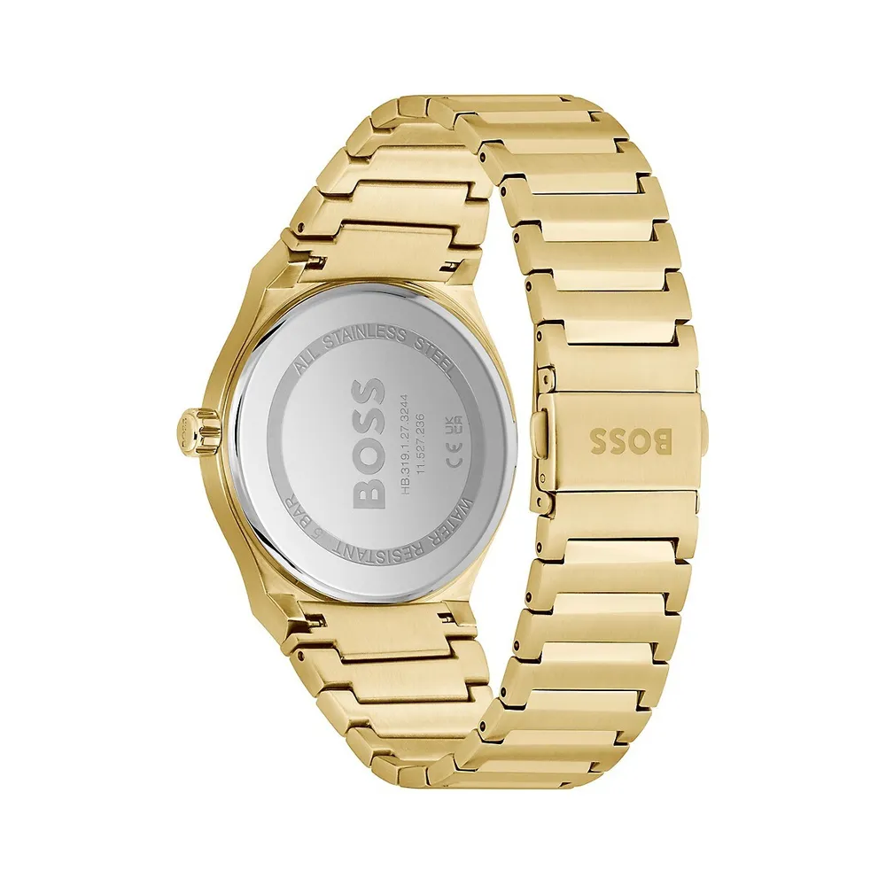 Candor Ion-Plated Goldtone Stainless Steel Bracelet Watch 1514077