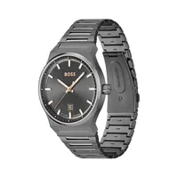 Candor Ion-Plated Gray Stainless Steel Bracelet Watch 1514078