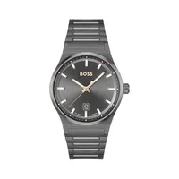 Candor Ion-Plated Gray Stainless Steel Bracelet Watch 1514078