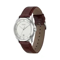 Principle Brown Leather Strap Watch 1514114