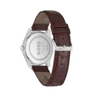 Principle Brown Leather Strap Watch 1514114