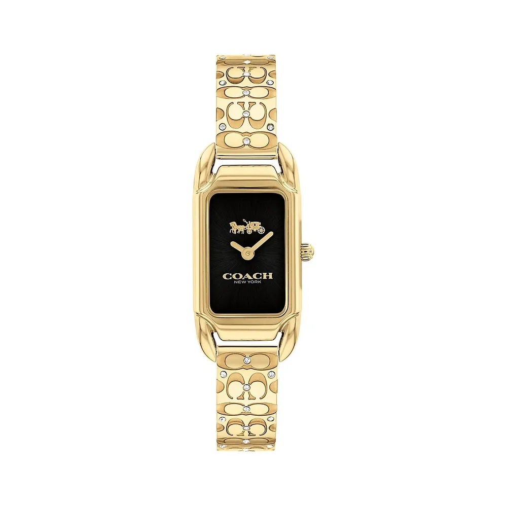 Cadie Signature C Goldtone Stainless Steel Bangle Watch