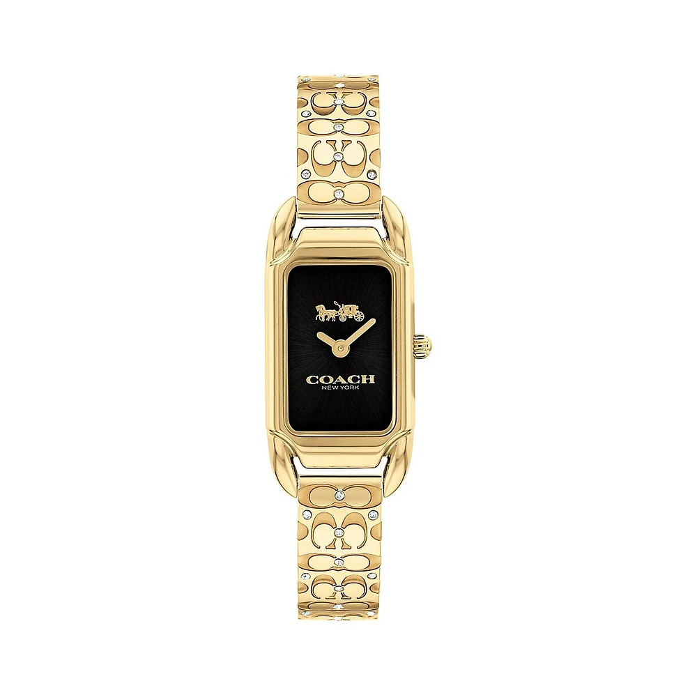 Cadie Signature C Goldtone Stainless Steel Bangle Watch