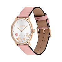 Elliot Rose Goldtone Ion-Plated Steel & Leather Strap Watch 14504295