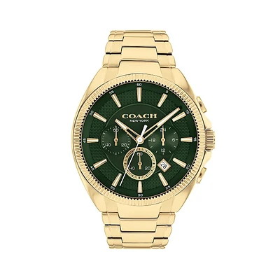 Jackson Thin Goldtone Ion-Plated Chronograph Bracelet Watch 14602680