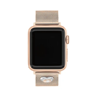 Apple Straps Ion-Plated Rose Goldtone Mesh Apple Watch Replacement Bracelet - 20MM 14700240