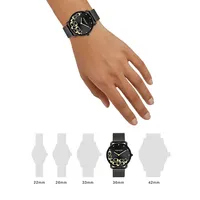 Elliot Black Ionic-Plated Stainless Steel Mesh Bracelet Watch 14504340
