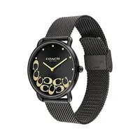 Elliot Black Ionic-Plated Stainless Steel Mesh Bracelet Watch 14504340