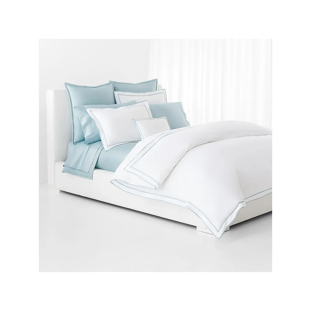 ​Spencer 300 Thread Count Cotton Sateen Border Pillow Sham