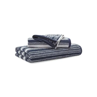 Sanders Antimicrobial Cotton Striped Towel
