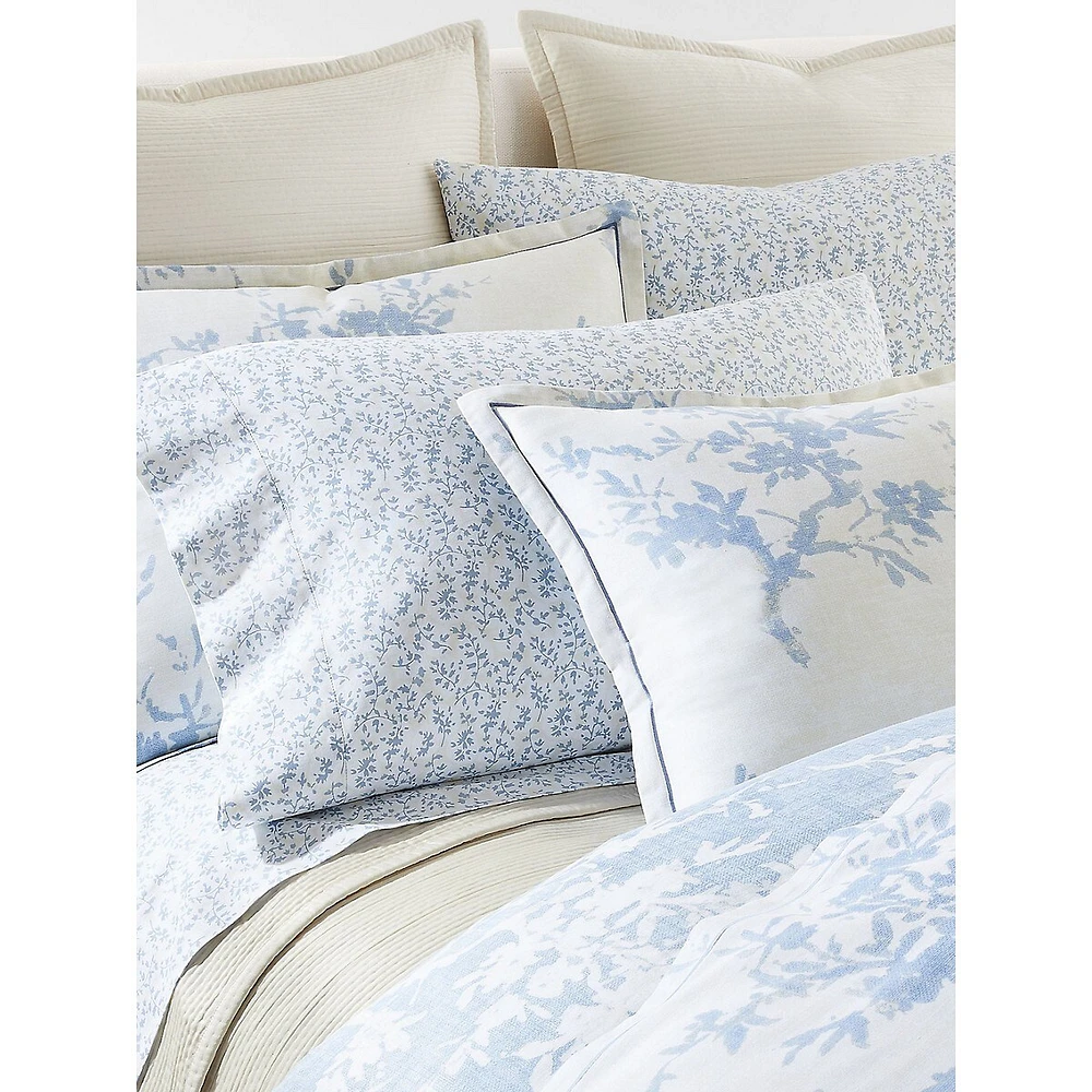 Eva Leaf 230 Thread Count Sateen 2-Piece Pillowcase Set