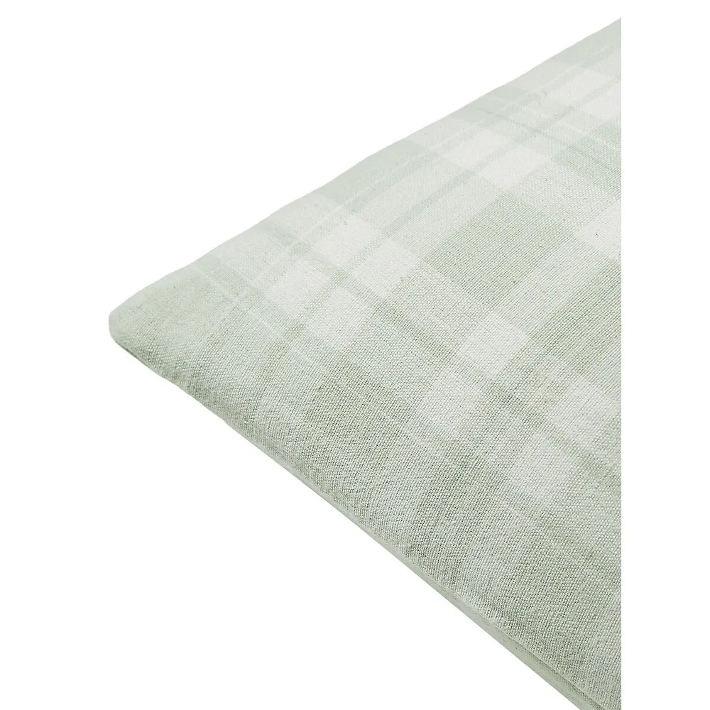 Windowpane-Check Throw Pillow